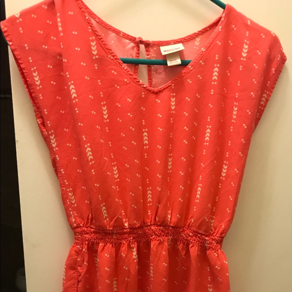 Pink and cream mid-length Dress